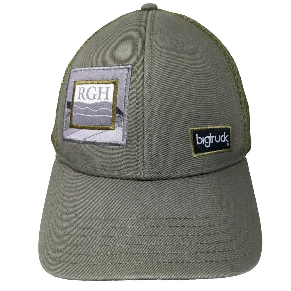 bigtruck Trucker Hat Green One Size Mesh Snapback RGH California Mountain Life